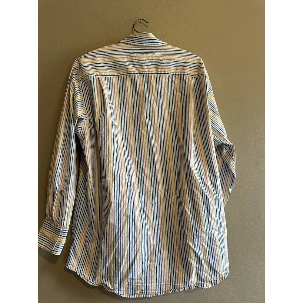 Nautica Comfort Stretch Stripe Long Sleeve Men's Size 16 32/33 Button up‎ Shirt
